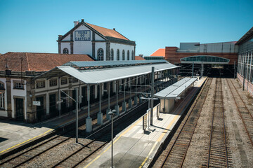 Train station in Viana do Castelo, Portugal.