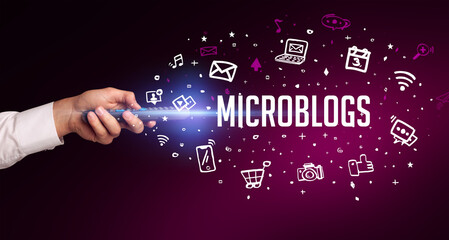 hand holding wireless peripheral concept