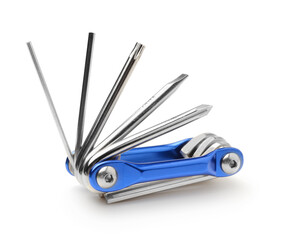 Bicycle wrench set isolated.