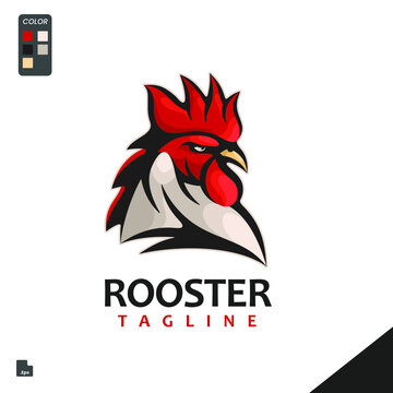 chickens mascot logo esports logo vector illustration