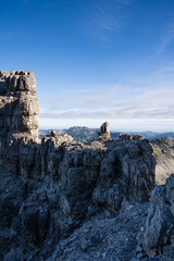 Fototapeta premium Breathtaking panorama with beautiful rocks on the way to 