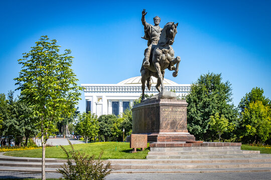 Amir Timur Square, statue, tashkent, uzbekistan, central asia