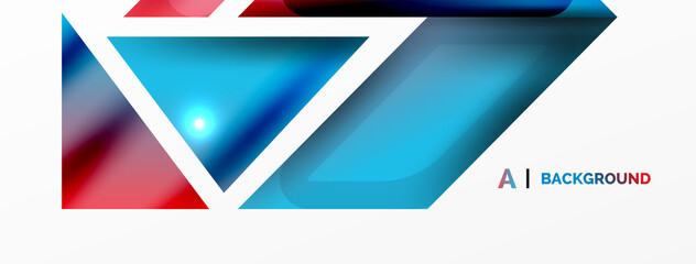 Dynamic 3d geometric abstract background. Triangles and other simple forms composition. Vector Illustration For Wallpaper, Banner, Background, Card, Book Illustration, landing page