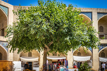courtyard of Nadir Divan-Begi Madrasah, buxoro, buchara, Bukhara, uzbekistan, silk road, central...