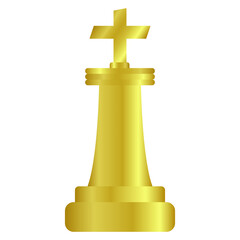Chessmen. Golden King. Chess. Gold. Vector