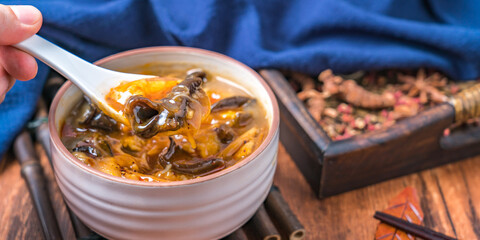 A bowl of Henan specialty snack Zhengzhou cuisine Soup with Pepper