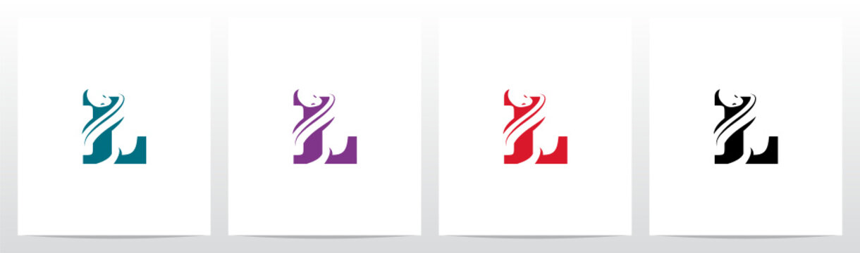 Snake On Letter Logo Design L