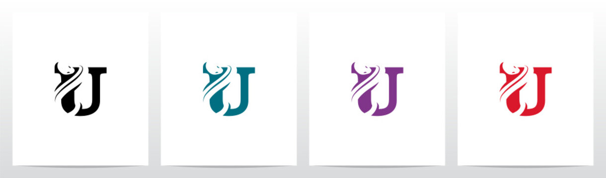 Snake On Letter Logo Design U
