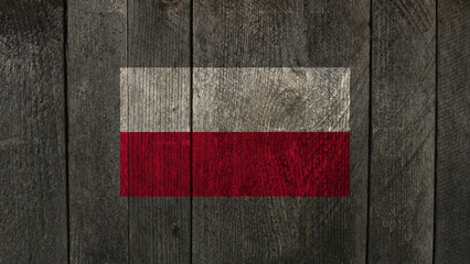 Poland flag. Poland flag on a wooden board
