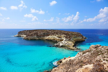 Fototapeta premium the rabbit island of Lampedusa in Italy