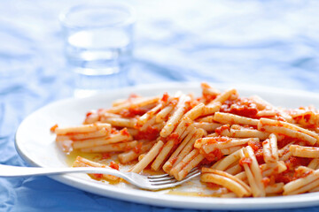 italian pasta in tomato sauce