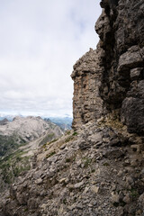 Adventurous way from the top of 