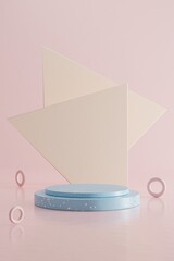 3d podium with copy space for product display presentation.