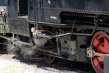 detail of a vintage steam locomotive