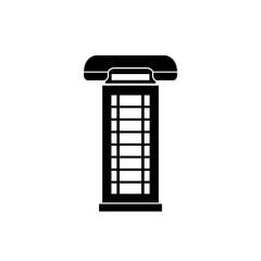 Telephone booth icon isolated on white background