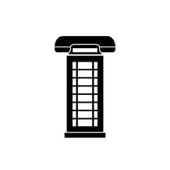 Telephone booth icon isolated on white background
