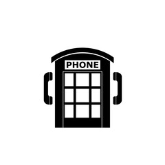 Telephone booth icon isolated on white background