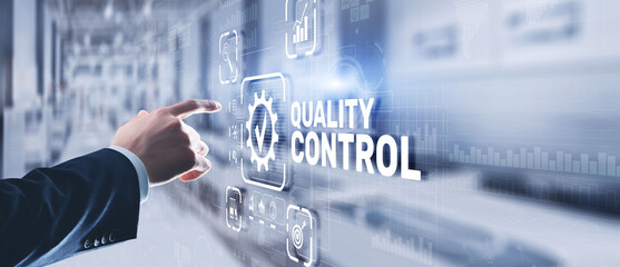 Fototapeta na wymiar Quality control standards business technology concept