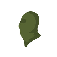 Balaclava for disguise. Protective mask of military and a robber.