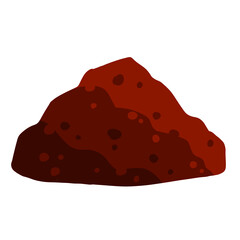 Pile of earth. Brown mound. Land and soil for farming.