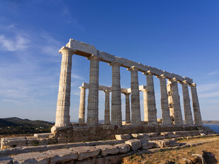 Fototapeta premium Ancient Temple of Poseidon at Sounio