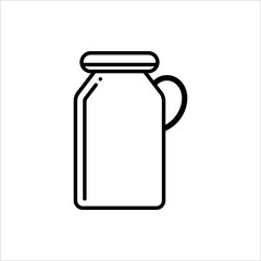 Glass Jar Icon, Cylindrical Container Icon,