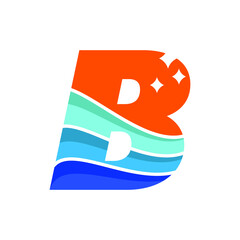 Wave Alphabet B Logo