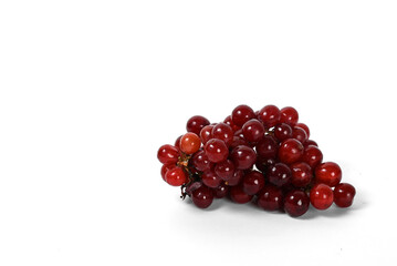 red Grapes isolated on white background