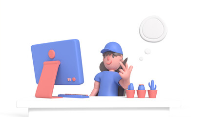 Graphic designer, who work from home