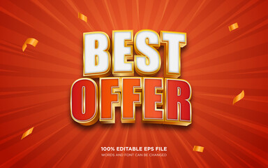 Best Offer 3d editable text style effect	
