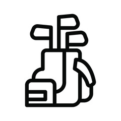 Obraz premium golf line icon illustration vector graphic