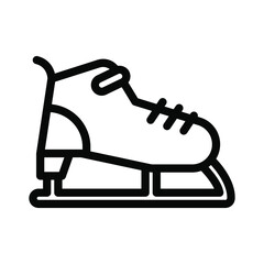ice skating line icon illustration vector graphic