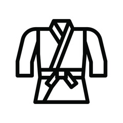martial art line icon illustration vector graphic