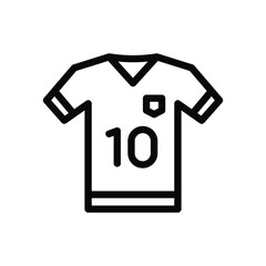 soccer jersey line icon illustration vector graphic