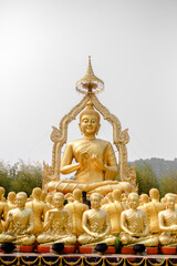 Temples in Nakhon Nayok Province in thailand. Phuttha Utthayan Makha Bucha Anusorn (Buddhism Memorial Park)
