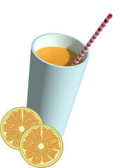 3D orange juse