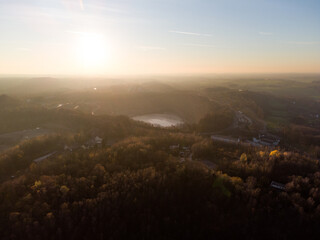 Naklejka premium Wassermangel in Talsperre