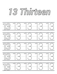 Number tracing worksheets