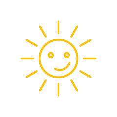 Cute  sun vector  icon
