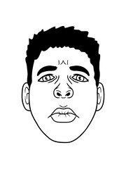 Kussmund trauriges Gesicht Design 