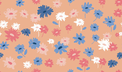 Floral background for textile, swimsuit, wallpaper, pattern covers, surface, gift wrap.