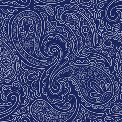 PAISLEY SEAMLESS OUTLINE PATTERN AND PRINTS