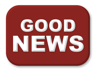 Good News Red Icon Button Banner
