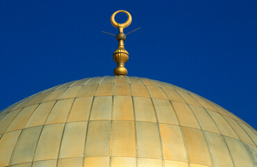 Fototapeta na wymiar Dome of Omar's mosque, Dome of the Rock, Jerusalem