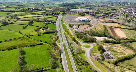 Aerial photo of Green Pastures Church Faith Ave Ballymena Co Antrim Northern Ireland