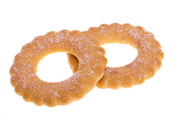 cookies with cinnamon rings isolated