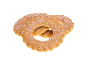 cookies with cinnamon rings isolated