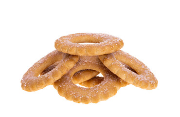 cookies with cinnamon rings isolated