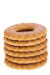 cookies with cinnamon rings isolated