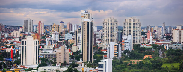 Fototapeta na wymiar Downtown Sorocaba in Brazil, eigth largest city in Sao Paulo state. 